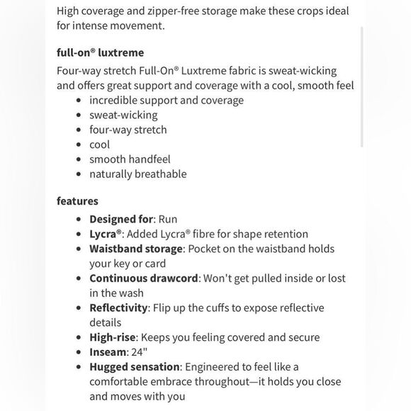 Lululemon Time To Sweat Crop *23" Melanite Size 2 - Picture 14 of 14